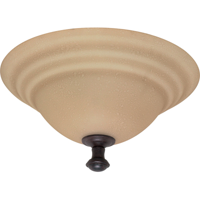 Nuvo Lighting 60/102  Mericana - 2 Light - 16" - Flush Mount with Amber Water Glass in Old Bronze Finish